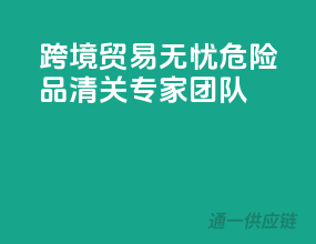 跨境贸易无忧，危险品清关专家团队