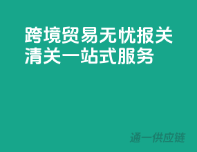 跨境贸易无忧，报关清关一站式服务