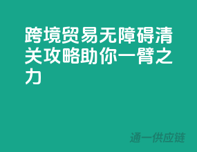跨境贸易无障碍，清关攻略助你一臂之力