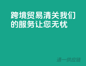 跨境贸易清关，我们的服务让您无忧
