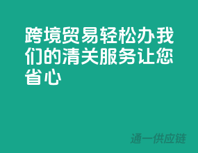 跨境贸易轻松办，我们的清关服务让您省心