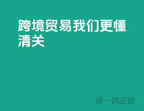 跨境贸易，我们更懂清关