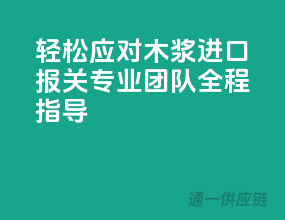 轻松应对木浆进口报关，专业团队全程指导
