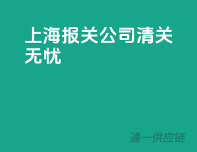 上海报关公司，清关无忧