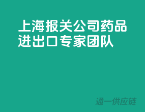上海报关公司，药品进出口专家团队