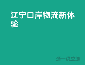 辽宁口岸，物流新体验