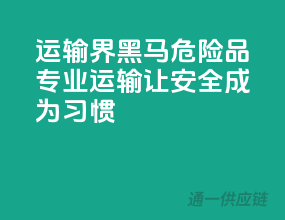 运输界黑马：危险品专业运输，让安全成为习惯