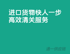 进口货物快人一步，高效清关服务