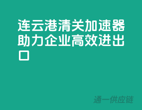 连云港清关加速器，助力企业高效进出口