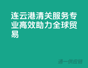 连云港清关服务，专业高效，助力全球贸易