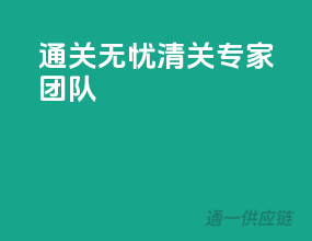 通关无忧，清关专家团队