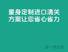 量身定制进口清关方案，让您省心省力！