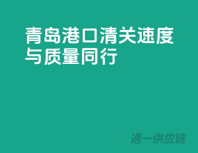 青岛港口清关，速度与质量同行