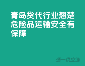 青岛货代行业翘楚，危险品运输安全有保障