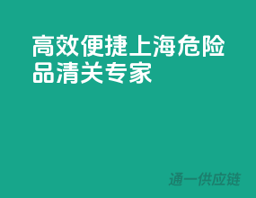 高效便捷，上海危险品清关专家