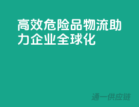 高效危险品物流，助力企业全球化