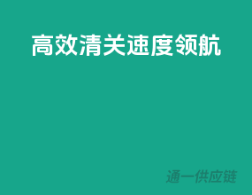 高效清关，速度领航