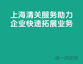 上海清关服务，助力企业快速拓展业务