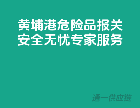 黄埔港危险品报关，安全无忧专家服务