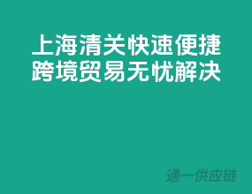 上海清关，快速便捷，跨境贸易无忧解决