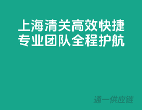 上海清关，高效快捷，专业团队全程护航