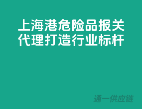 上海港危险品报关代理，打造行业标杆