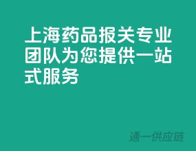 上海药品报关，专业团队为您提供一站式服务