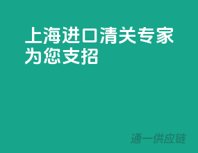 上海进口清关，专家为您支招