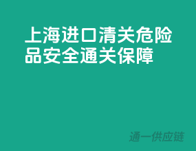 上海进口清关，危险品安全通关保障