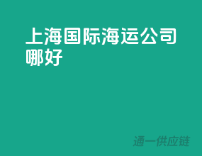上海国际海运公司哪好