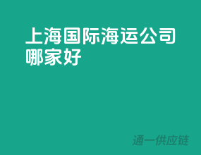 上海国际海运公司哪家好