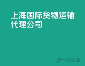 上海国际货物运输代理公司