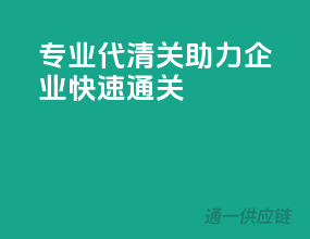 专业代清关，助力企业快速通关