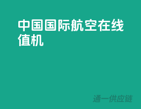 中国国际航空在线值机