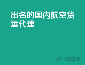 出名的国内航空货运代理