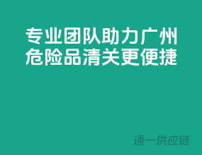 专业团队助力，广州危险品清关更便捷