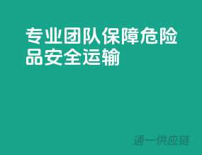 专业团队，保障危险品安全运输
