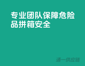 专业团队，保障危险品拼箱安全