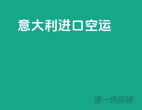 意大利进口空运