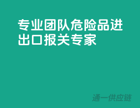 专业团队，危险品进出口报关专家