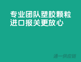 专业团队，塑胶颗粒进口报关更放心