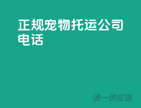 正规宠物托运公司电话