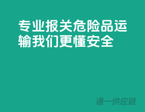 专业报关，危险品运输，我们更懂安全