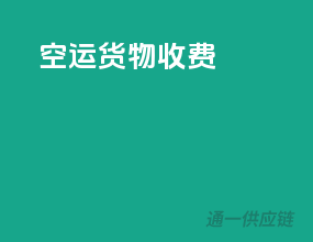 空运货物收费