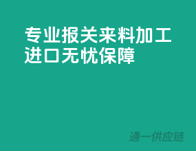 专业报关，来料加工进口无忧保障