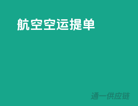 航空空运提单
