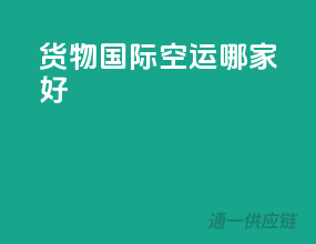 货物国际空运哪家好