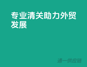 专业清关，助力外贸发展