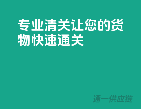 专业清关，让您的货物快速通关