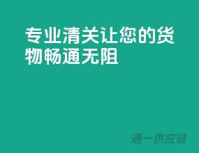 专业清关，让您的货物畅通无阻
